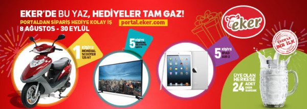 Eker’de bu yaz, hediyeler tam gaz
