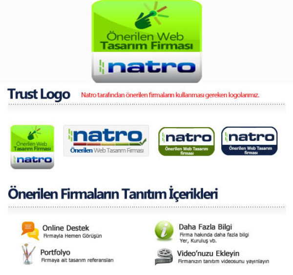Natro'dan 'Önerilen Web Tasarım Firması' hizmeti
