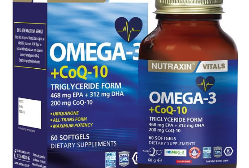 Omega3+KoenzimQ10’ gıda takviyesi ile  yıllara meydan okuyun