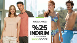 Blackspade Ev ve Plaj Giyim Ürünlerinde NET %25 İNDİRİM Başladı