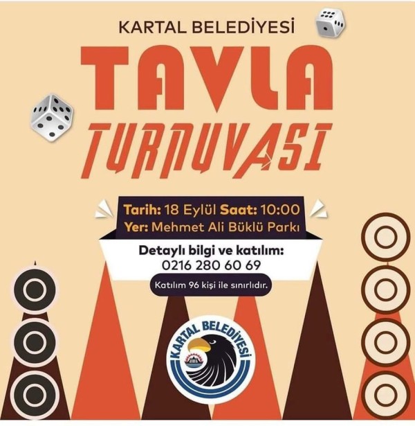 Kartal’da Tavla Turnuvası Heyecanı Başlıyor