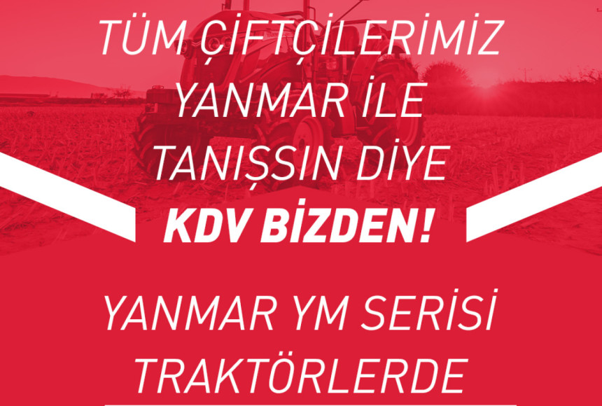 Yanmar YM serisi traktörlerde %10 KDV Bedeli Yanmar Turkey’den!